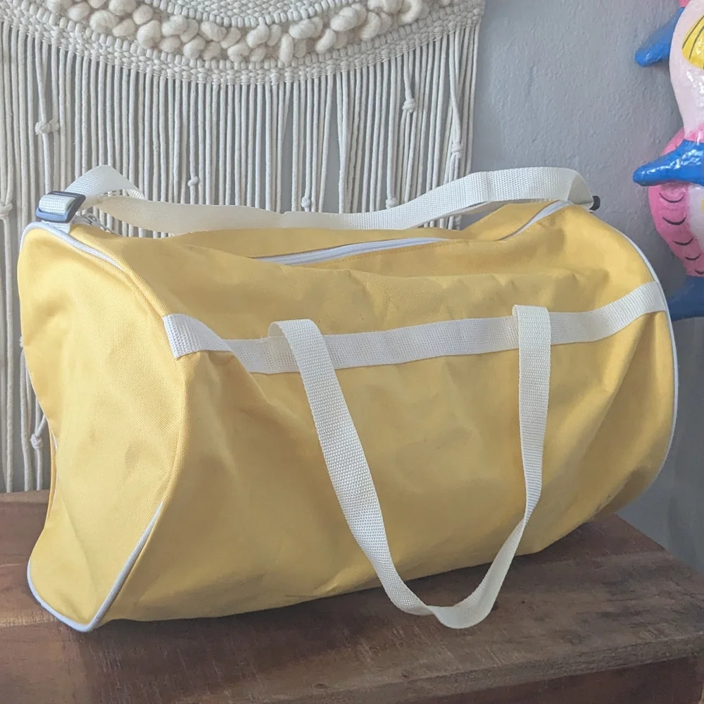 Google Branded Yellow Duffle Barrel Bag